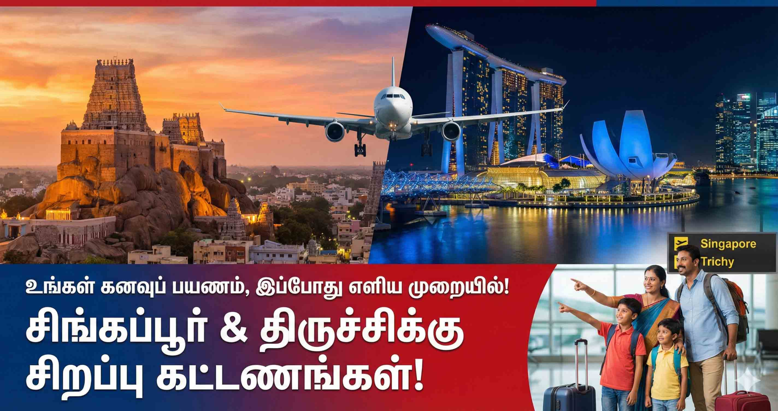 திருச்சி, சிங்கப்பூர் குரூப் டிக்கெட் | குறைந்த விலை | நம்பகமான சேவை