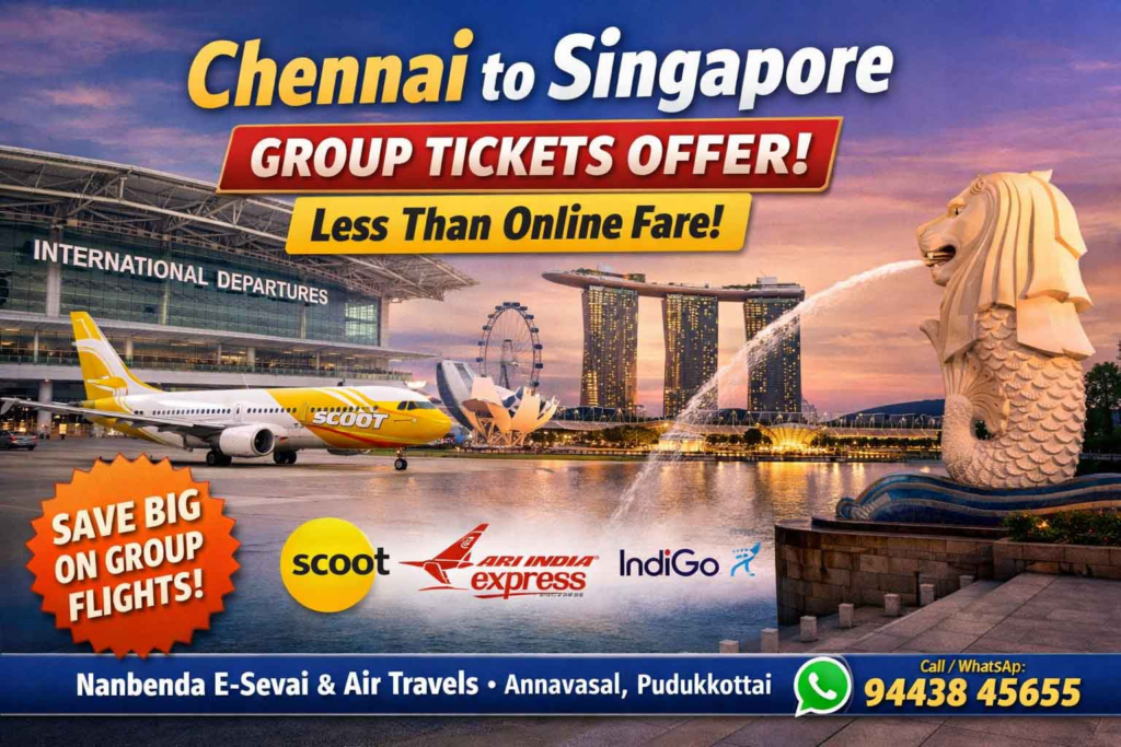 Chennai to Singapore group ticket offer