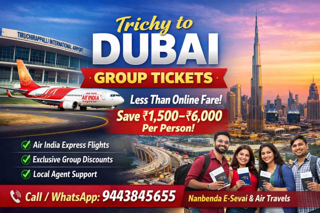 Trichy to Dubai group ticket offer Air India Express